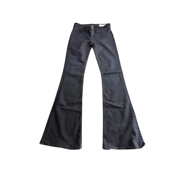 rag & bone Dark Blue Flare Jeans - Picture 2 of 15